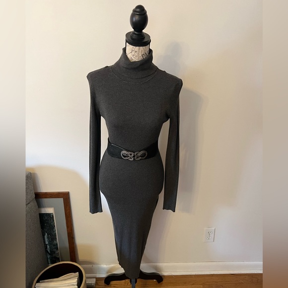 🩶Gray Women’s Form-Fitting Sweater Dress🩶 - Picture 1 of 7